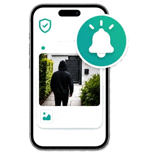 Notificación con foto del intruso en el celular