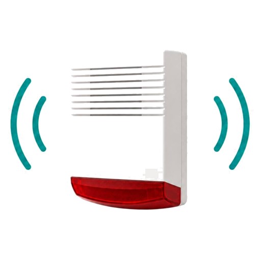 Sirena de alarma emitiendo una alerta